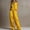 Yellow, variant on Morttic Women's 2 Piece Solid Color Casual Pocket Matching Outfit Zip Up Sleeveless Vest & Drawstring Wide Leg Pants Set Pink,S