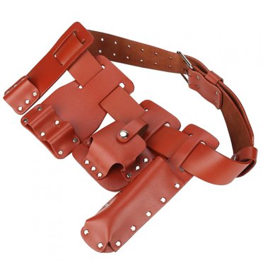 Scaffolding Belt,5in1 Leather Tool Belt Pouch Scaffolding