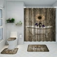 thumbnail image 1 of Innerwin 71x71 In Waterproof Fabric Sunflower Thickened Modern Shower Curtain With Hooks Bath Luxury Decor Heavy Duty Mildew Resistant Bathroom BK18#Sunflower 180x180cm/71x71", 1 of 2