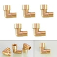 thumbnail image 4 of 5Pcs Brass Pipe Fittings,90 Degree Brass Elbow,1/4 Inch Male To 1/4 Female, 4 of 5