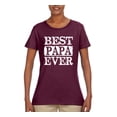thumbnail image 2 of Wild Bobby, Best Papa Ever, Father's Day, Women Graphic Tee, Maroon, X-Large, 2 of 4