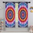 thumbnail image 5 of Blackout Kids Curtains,Colorful Rainbow Tie Dye Spiral Pattern Childrens Insulated Curtains Set Of 2,Bedroom Essentials,Toddler Room Decor 42"x63", 5 of 5