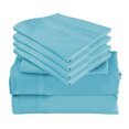 thumbnail image 4 of 6 Piece Luxury Rayon Made From Bamboo Sheets Set- California King Aqua Sheets, Softer Than Cotton-Up To 16" Deep Pockets-Wrinkle Free-Extremely Soft Bamboo Derived Rayon Sheets- California King,Aqua, 4 of 5