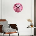 thumbnail image 3 of Non-Ticking Silent Wall Clocks Battery Operated Personalized Decor Clock for Bathroom,Office-Cute Pink Piglet With Smiling（14inch）, 3 of 4