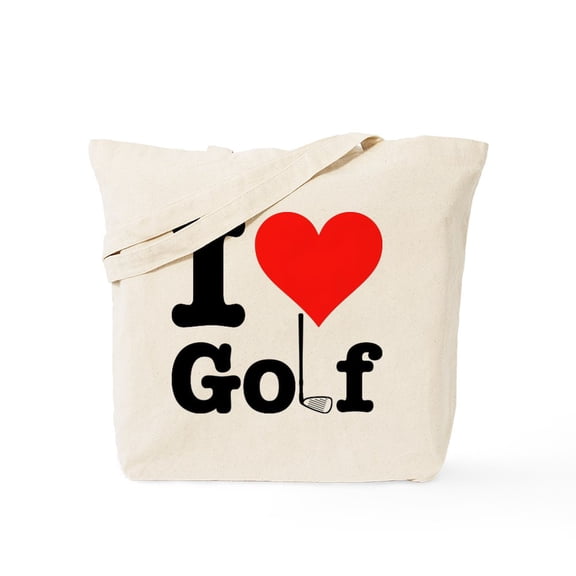 CafePress - I Heart Golf Tote Bag - Unisex Canvas Tote Bag, Beige, 1-Piece