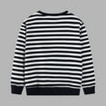 thumbnail image 4 of SERTG Kids Playful Print and Stripe Tee Shirt Long Sleeve Round Neck Fall Winter Comfortable Casual Top for Toddler Kids 2-8 Years(Black,4 Years), 4 of 4