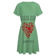 thumbnail image 5 of I LOVE YOU FROM MY HEAD TOMATOES Women's Dress Short Sleeve Summer Sundress Summer Women Clothes, 5 of 7