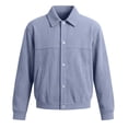 thumbnail image 3 of FchengtaiS Men's Button Down Shacket Long Sleeve Turndown Collar Lightweight Jackets Fall Outerwear with Pockets, 3 of 4