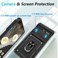 thumbnail image 3 of KOMI for Pixel 7 Pro Case, Google Pixel 7 Pro Case with 2 HD Screen Protector + Slide Camera Cover, Magnetic Ring Holder Kickstand [Military Grade Shockproof] Case for Pixel 7 Pro 6.7", Black, 3 of 5