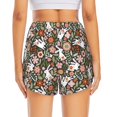 thumbnail image 2 of Lsque Rabbits on Floral Printed Women's Running Shorts with Liner Pockets,Elastic Quick Dry Workout Athletic Gym Yoga Shorts,Womens High Waist Shorts-Small, 2 of 9