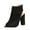 Black, variant on CQONEPT Cutout Booties for Women Dressy Booties Peep Toe Heels Chunky Heel Sandals Summer Buckle Strap Party Sexy Pump Shoes Open toe Shoes Size 7 Beige