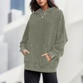 thumbnail image 2 of Vedolay Womens Plus Activewear Fashion 2023 Quarter Zipper Hoodies Winter Clothes Sweater Zip up Hoodie Y2k Green,2XL, 2 of 4
