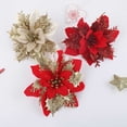 thumbnail image 3 of Toystoory Árbol de Navidad multicapas decoración de flores adorno de fiesta accesorios de diseño Kits de decoración para fiestas oro rojo, 3 of 6