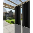thumbnail image 3 of nqOlkjepod Outdoor Curtains for Patio Waterproof, Black Grey Ombre Outdoor Privacy Panels Grommet, Gradient Contemporary Abstract Art Blackout Outside Curtains for Porch/Cabana 54"x108", 2 Panels, 3 of 8
