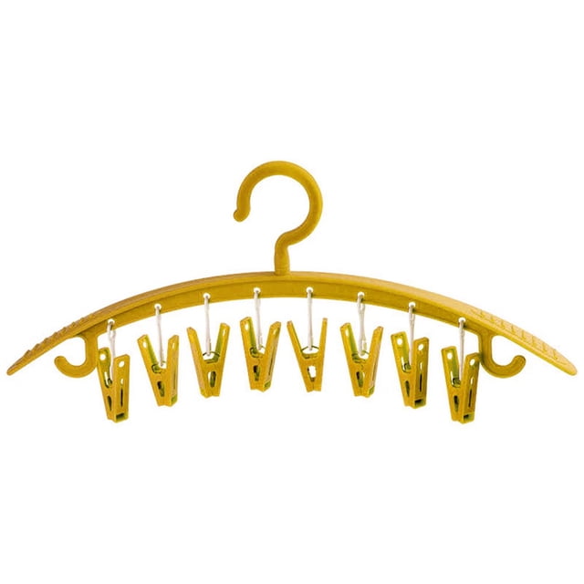 Plastic Clothes Hanger with Clip Antiskid Pants Rack Traceless Coat Sock Hanger