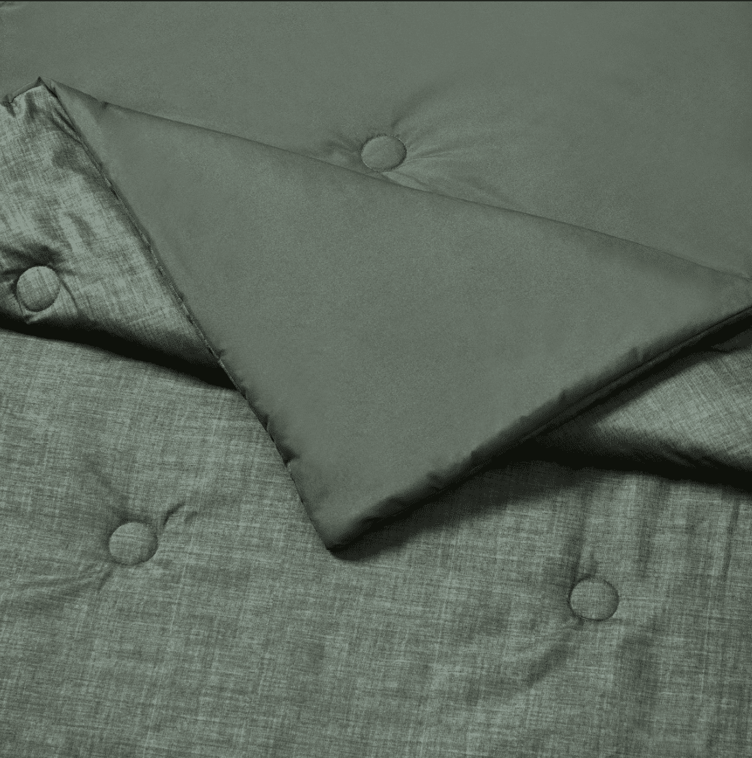 Mainstays 10 Piece Green Texture Bed in a Bag Comforter Set with Sheets, Full