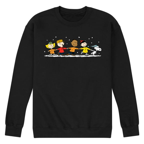 Peanuts - Group Skate - Men's Crew Neck Fleece Pullover