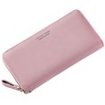 thumbnail image 1 of （3PCS）Wallet Leather Women Wallet Large Wallet Women With Zipper Gold Wallet Women Long (Gray), 1 of 5