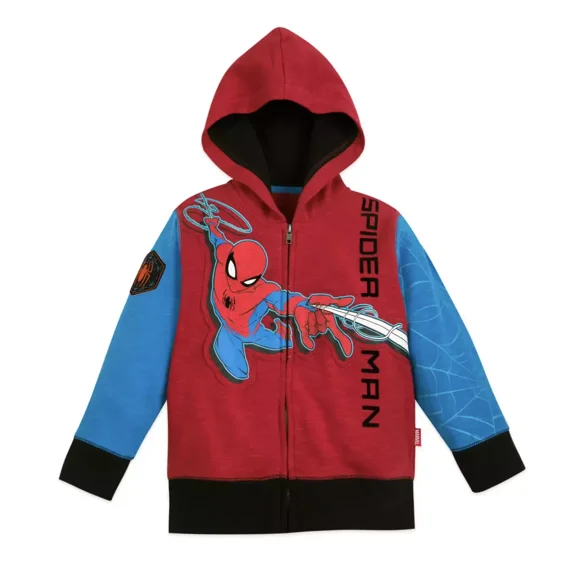 Spider-Man Zip Hoodie for Kids Size 2 2T Marvel Universe Comic