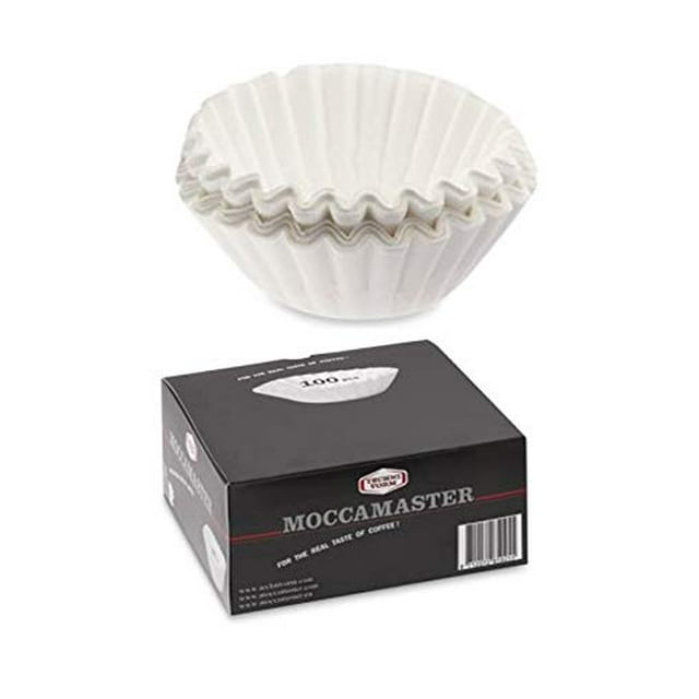 Technivorm Moccamaster 85025 Moccamaster White Paper Filters, Flat Bottom, 100 Count (Pack of 1)