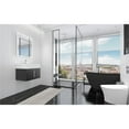 thumbnail image 5 of Nile 24" Black Wood Floating Vanity with White Top and Brushed Nickel Trimm, 5 of 10