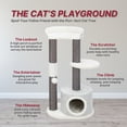 thumbnail image 3 of TRIXIE Pilar Plush & Sisal 3-Level 39.4" Cat Tower, Scratching Posts, Condo, Cat Toy, Gray, 3 of 8