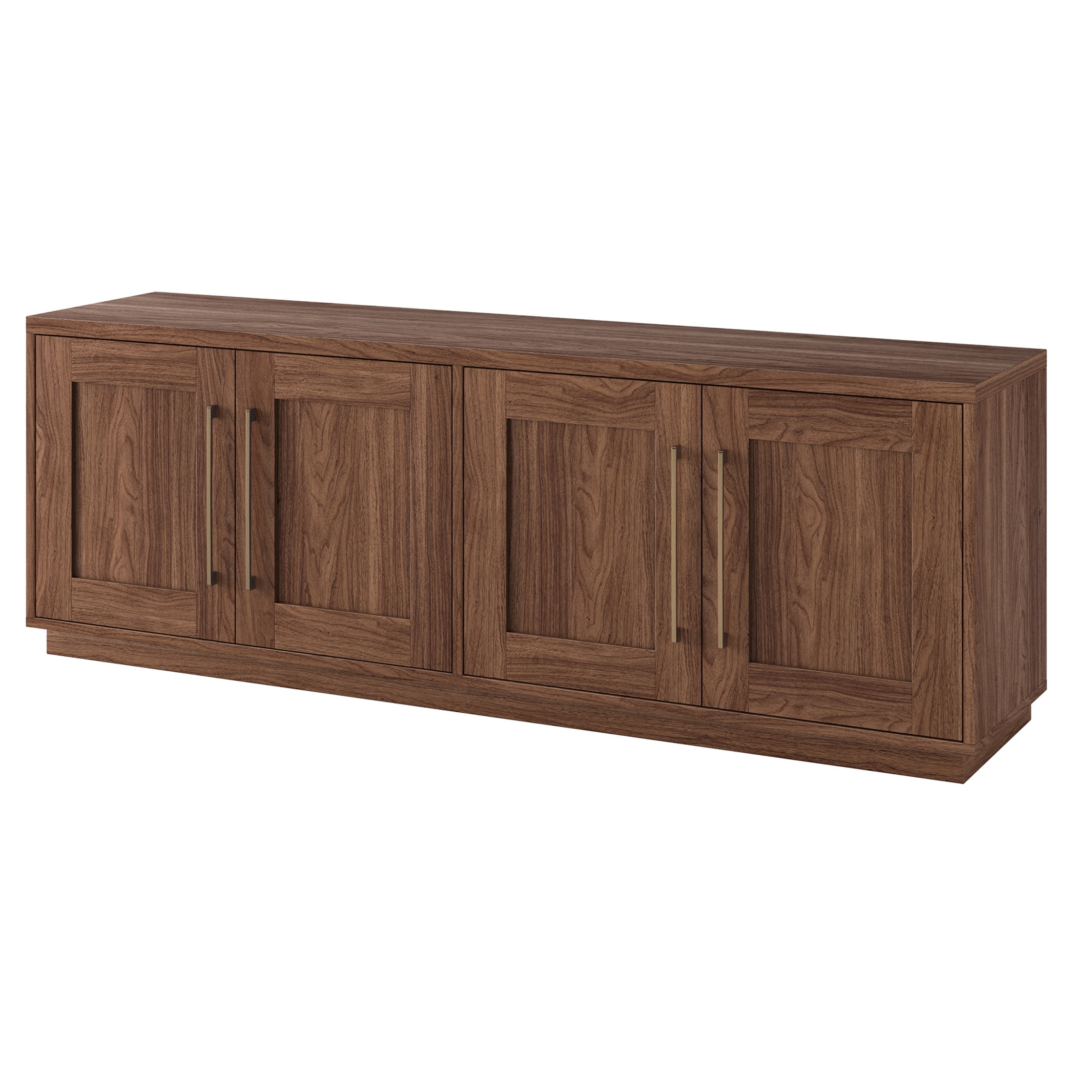 Evelyn&Zoe Tillman Transitional TV Stand For TVs up to 75", Satin Walnut