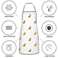 thumbnail image 6 of Pofeuu Gold Rabbit Print Aprons with Pockets, Cute Aprons for Kitchen, Cooking, Server, Barber, Chef Apron, 6 of 7