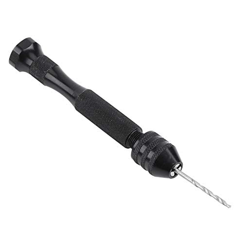 Hand Drill with 10 High Speed Steel Drill Bits Mini Pin Vise Rotary Wood Drilling Tools