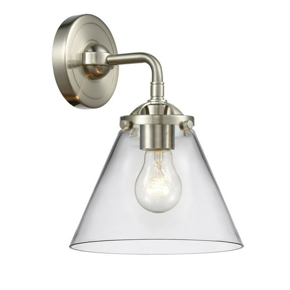 Innovations 284-1W-SN-G42-LED Large Cone 1 Light Sconce part of the Nouveau Collection, Brushed Satin Nickel