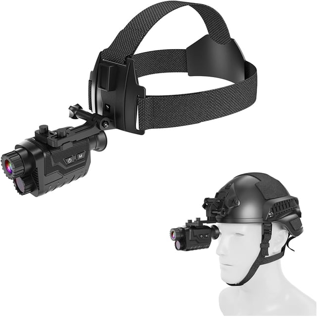 Monoculaire Vision Nocturne 4K 36MP avec Zoom 8X, Lunettes Infrarouges Rechargeables 3000mAh avec Écran 1.4 Pouces, Portée Portative Étanche IP54 à 7 Niveaux IR pour Camping Randonnée Aventure en Plein Air