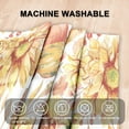 thumbnail image 5 of Fall Pumpkin Sunflower Window Curtains Set with Valance 26 Inch Length 3pcs Autumn Kitchen Curtains Sets Thanksgiving Day Curtain Drape Short for Bathroom and Bedroom Living Room Window, 5 of 5