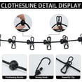 thumbnail image 2 of 2 Pieces Clothesline, Portable Elastic Adjustable Retractable Outdoor Camping Clothesline with 12 Positioning Clips and Loops, for Outdoor Travel Indoor Camping, 2 of 5