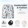 thumbnail image 6 of Picia Undersea Animals pattern Mens Swim Trunks with Compression Liner Stretch Beach Shorts Quick Dry with Zipper Pockets No-Chafing Board Shorts-X-Large, 6 of 9