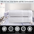 thumbnail image 5 of Halley Bath Towels 2-Pack - 100% Turkish Cotton Ultra Soft, Absorbent Bathroom Towels - Machine Washable - White, 5 of 10