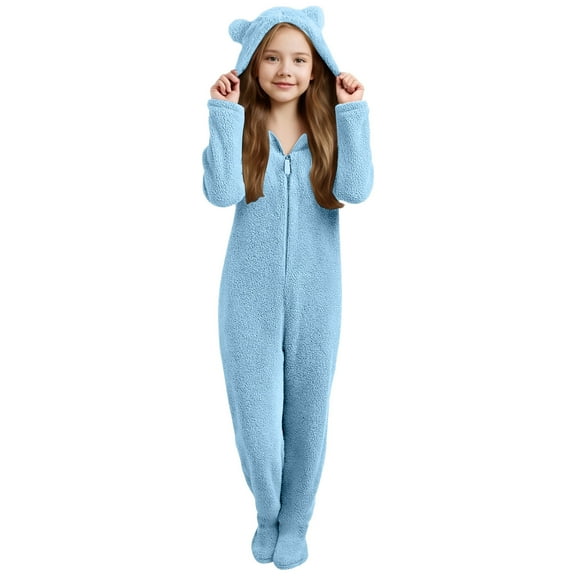 Christmas gifts Christmas onesie pajamas Warm b'aby G'irls Jumpsuit Full Romper With Grip Feet For Tod'dler Winter Outfit Comfort