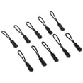 thumbnail image 3 of Backpack Zipper Rope Clothes Zipper Rope  Zipper Cord Zipper Pulls Cord 10x Zipper Pulls Slider Cord Rope Puller Ends Lock Zip Clip Buckle For Bag  Black, 3 of 5
