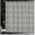 thumbnail image 3 of Ambesonne Tribal Shower Curtain, Ethnic Design Repetition, 69"Wx84"L, Army Green White, 3 of 4