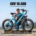 thumbnail image 3 of Actbest 20"x4.0" Electric Fat Tire Bike for Adults, 500W Motor 20 MPH, 48V 10.4Ah Battery, 7 Speed, E-Mountain Bike for Man Teen, 3 of 6