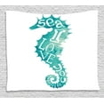 thumbnail image 1 of Animal Decor Tapestry, I Love You Sea Quote with Pipefish Species Holiday Sun Hot Places Vacation Theme, Wall Hanging for Bedroom Living Room Dorm Decor, 80W X 60L Inches, Teal, by Ambesonne, 1 of 1