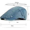 thumbnail image 2 of CoCopeaunts Newsboy Cap Spring Autumn Hat for Men Women Adjustable Ivy Cap Beret Hat Male Female Denim Cabbie Hat, 2 of 7