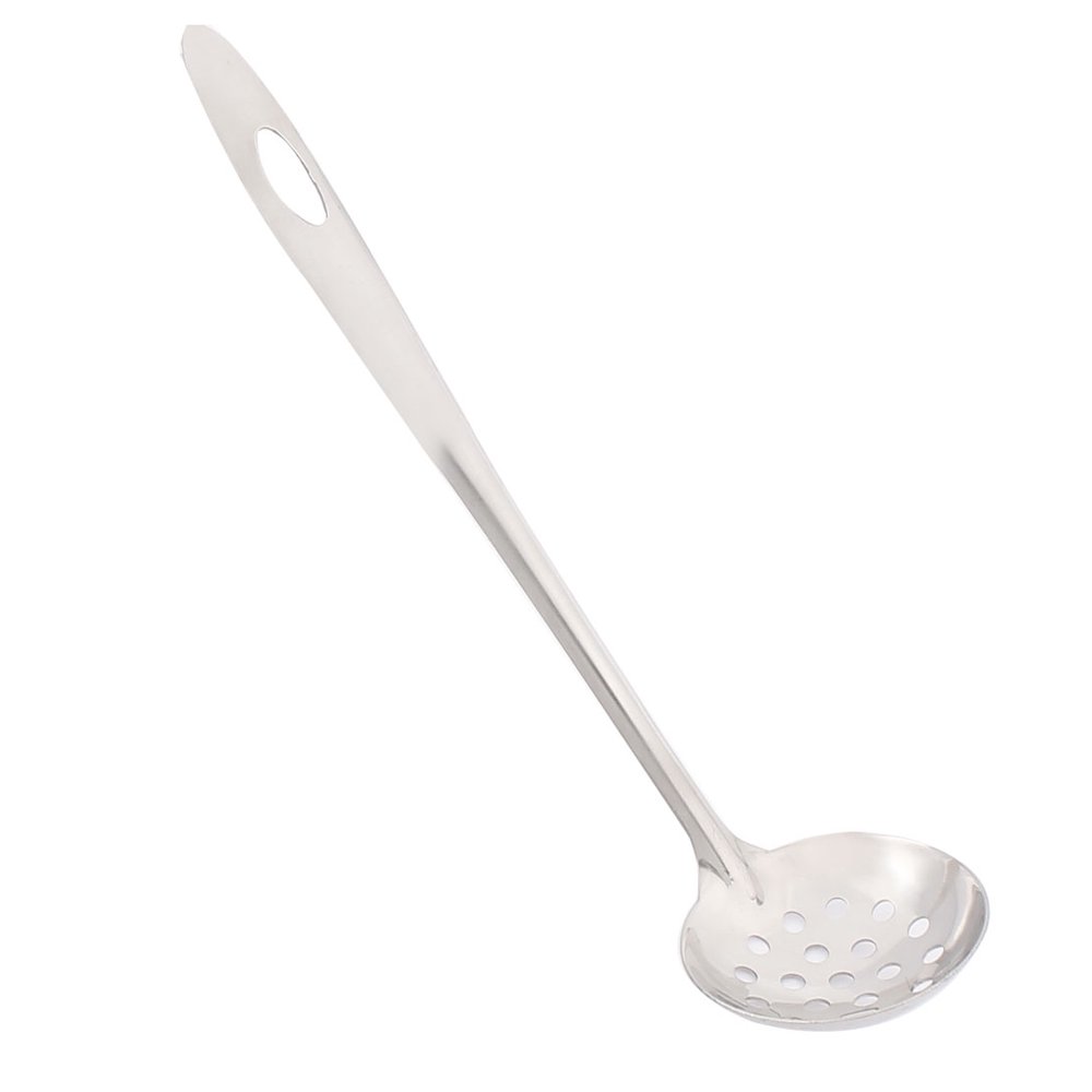 Stainless Steel Perforated Strainer Ladle Colander Kitchen Spoon 26cm