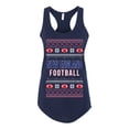 thumbnail image 2 of Wild Bobby City of New England NE American Football Fantasy Fan Sports Women Racerback Tank Top, Navy, X-Large, 2 of 6