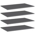 thumbnail image 1 of vidaXL Bookshelf Boards 4 pcs High Gloss Grey 80x50x1.5 cm Engineered Wood, 1 of 4