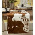 thumbnail image 3 of Saro Lifestyle Cow Hide Design Faux Fur Runner Brown 16"x54", 3 of 5