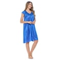thumbnail image 3 of Casual Nights Women's Cap Sleeve Rose Satin Nightgown, 3 of 5