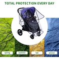 thumbnail image 4 of Stroller Rain Cover, Universal Clear Weather Shield with Waterproof Zippers, Stroller Cover for Protect from Sun Dust Snow, Large, 4 of 7
