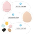 thumbnail image 2 of Eease Cosmetic Puffs 1 Set 5Pcs Finger Size Powder Puff Makeup Puffs Powder Puffs with Strap Makeup Tool for Contouring Foundation Concealer, Under Eyes and Corners,1.57"X1.18"X0.2", 2 of 10