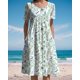 thumbnail image 3 of Vestido Medlor para mujer, bohemio, manga corta, estampado floral 2025, 3 of 6
