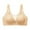 Beige, variant on Womens Push up Bra No Underwire Mesh Sheer Deep Cup Pleated Front Comfortable Breathable Bra